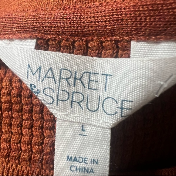 NWT Stitch Fix Market & Spruce Tawnee Cotton Blend Waffle Stitch Sweater Large L - Picture 12 of 12
